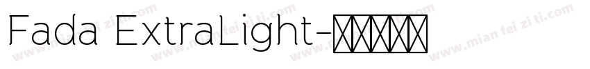 Fada ExtraLight字体转换
